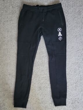 HK Army Black Jogger Sweatpants with White Logo